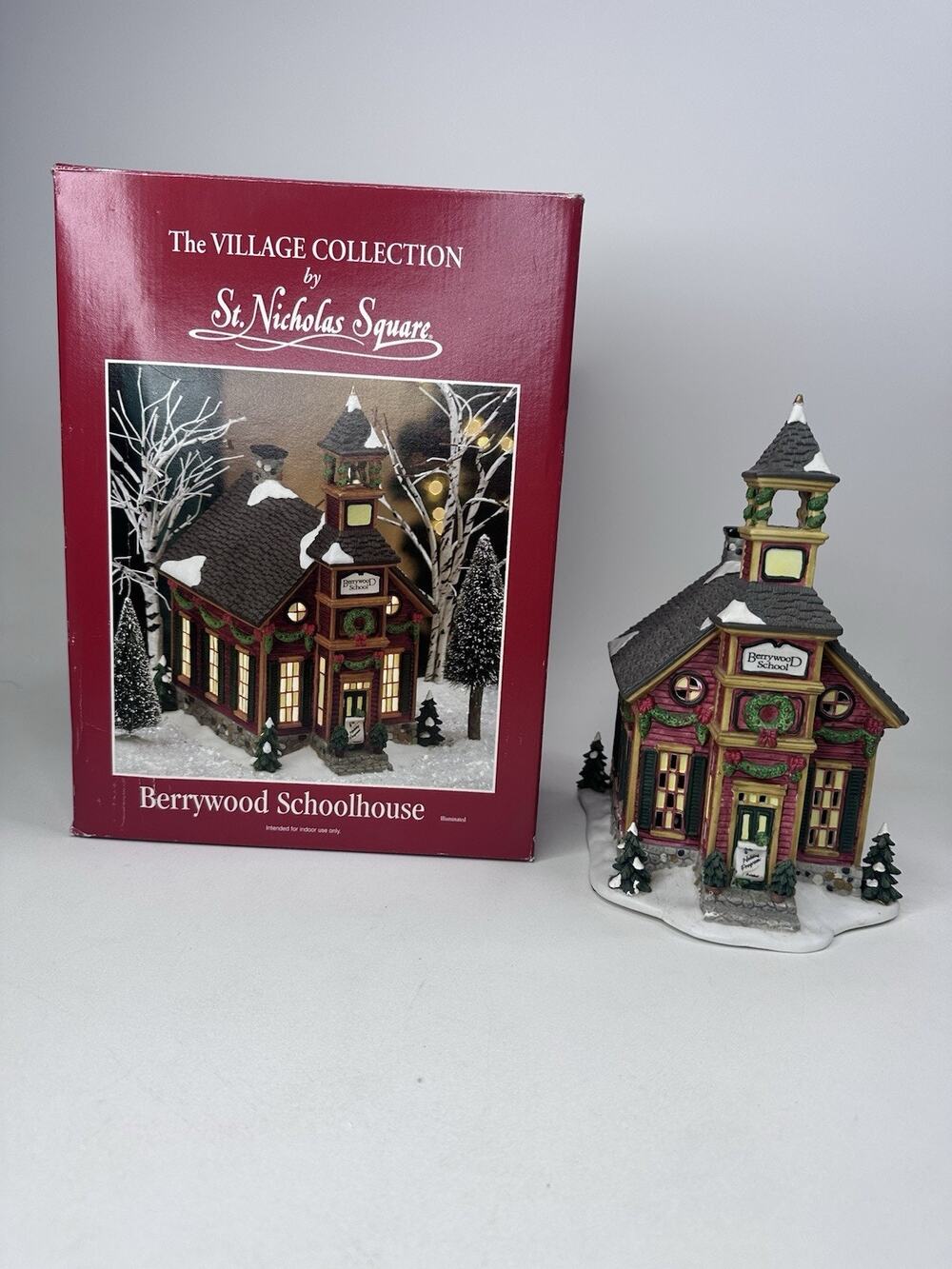 St Nicholas Square Berrywood School Lighted Christmas Village House